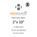 Rosin Bags 2"x10" HighSqueeze Plus10 Micron Filter Mesh - Plus Paper Option